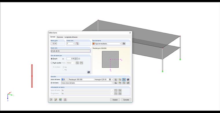 Generación de una viga de resultados