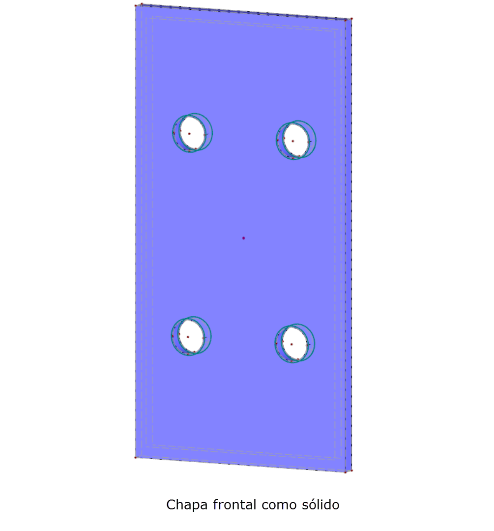 Chapa frontal como sólido