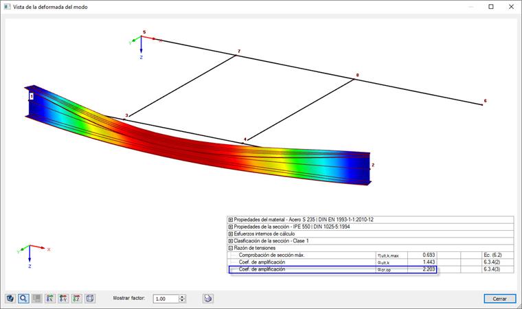 Factor αcr,op en RF-STEEL EC3