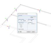 Capa de fondo DXF: Línea central del muro creada agarrando el borde exterior con desfase