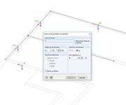 Capa de fondo DXF: Línea central del muro creada agarrando el borde exterior con desfase