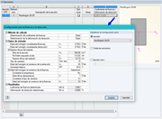Ventana "1.3 Secciones" con configuración para la fluencia y la retracción