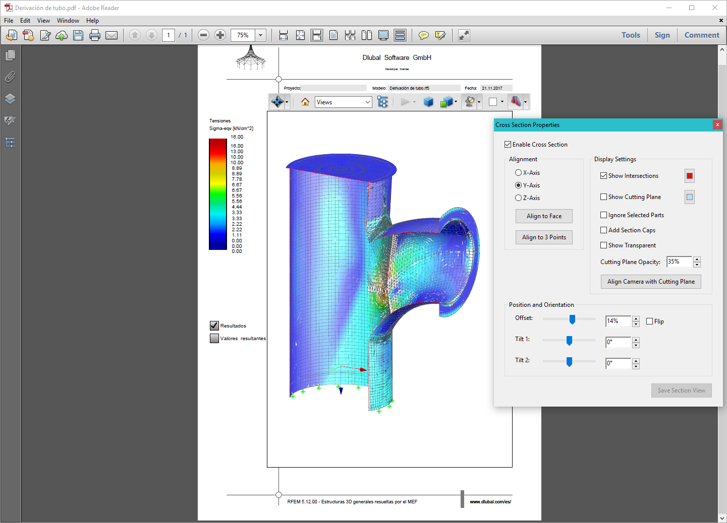 Crear plano de sección
