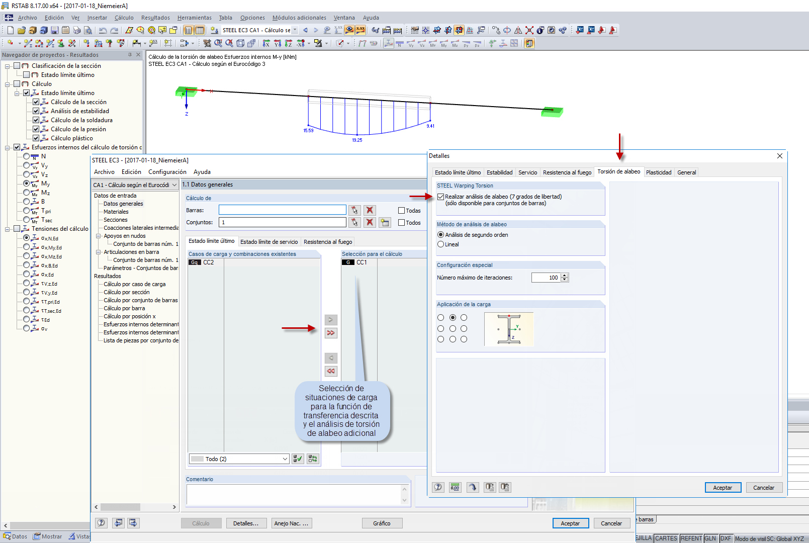 3 - Zusatzmodul RF-/STAHL EC3 mit Erweiterung RF-/STAHL Wölbkrafttorsion