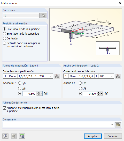 Parámetros para Nervio 3D
