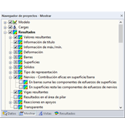 Visualización de esfuerzos internos solo para el nervio