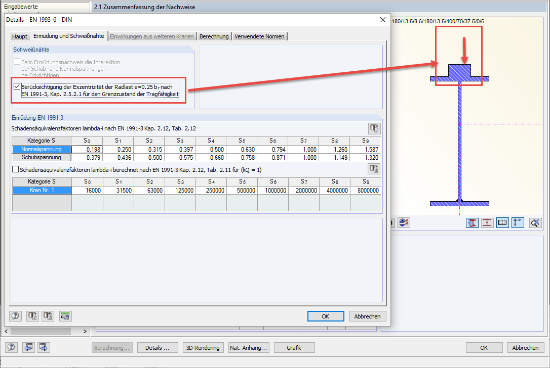 Consideración de la aplicación de la carga excéntrica de la rueda para el diseño de soldaduras en ELU