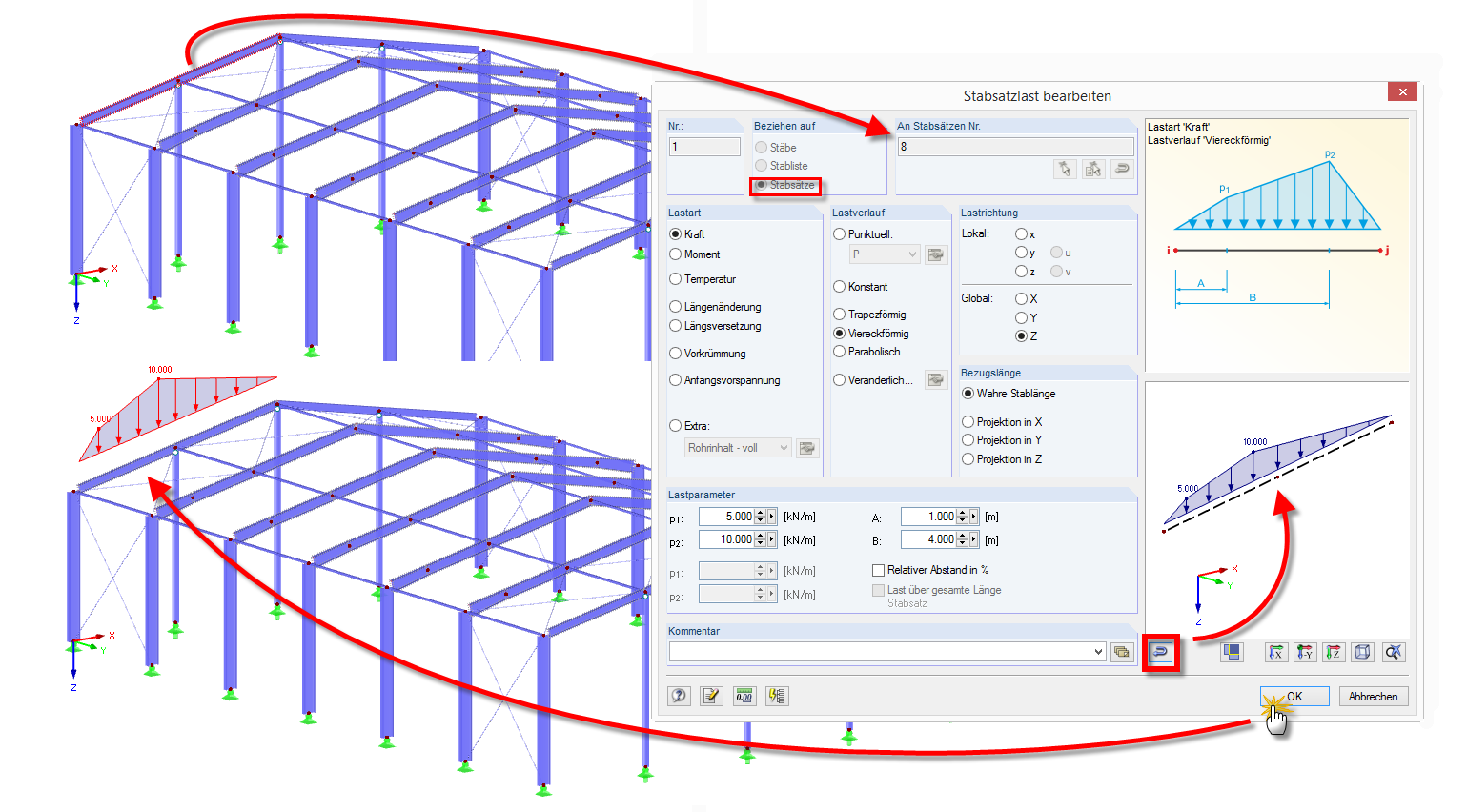 Cuadro de diálogo "Carga de barras"