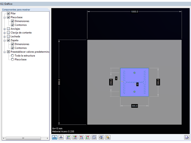 Opciones de muestra para gráficos de uniones en 3D