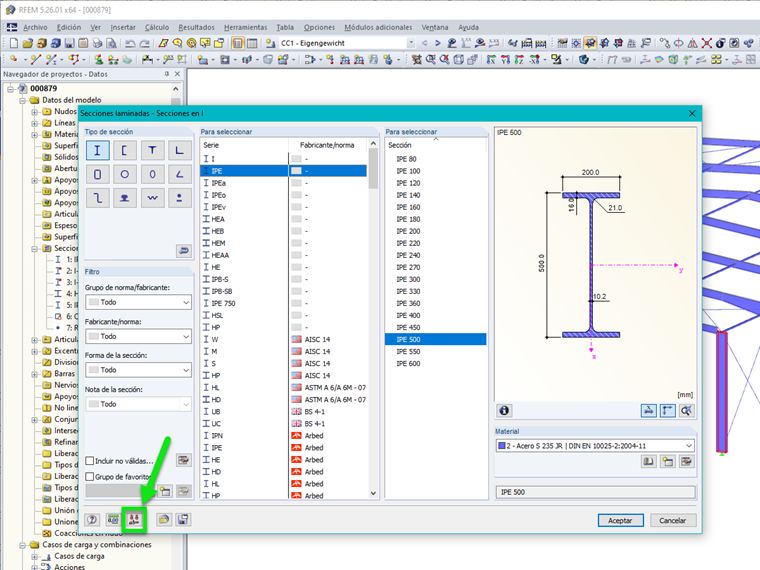 Conversión a sección paramétrica