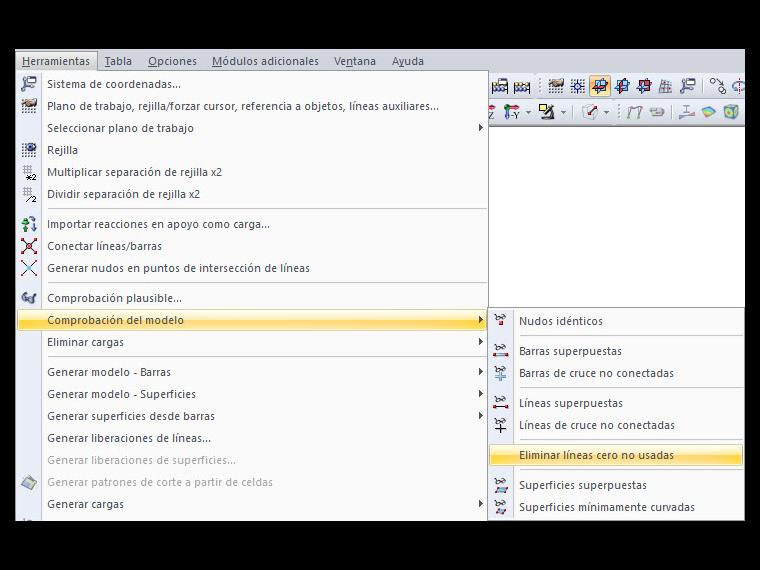Eliminar líneas cero no usadas
