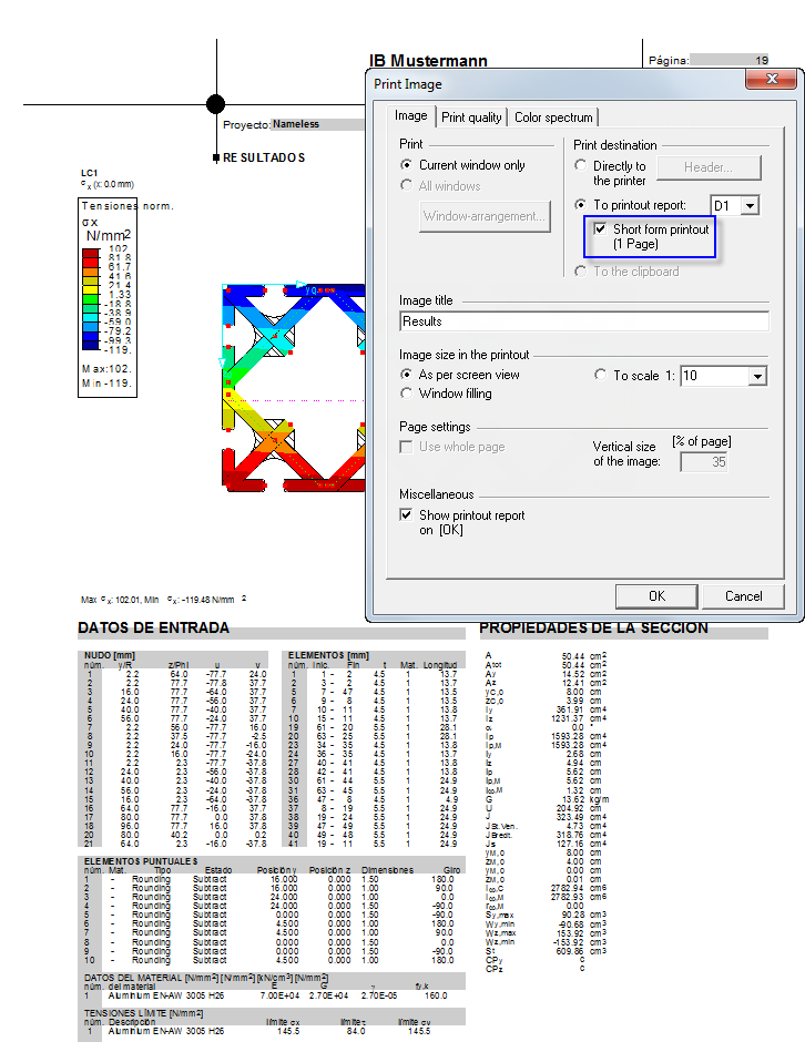 Opciones de impresión