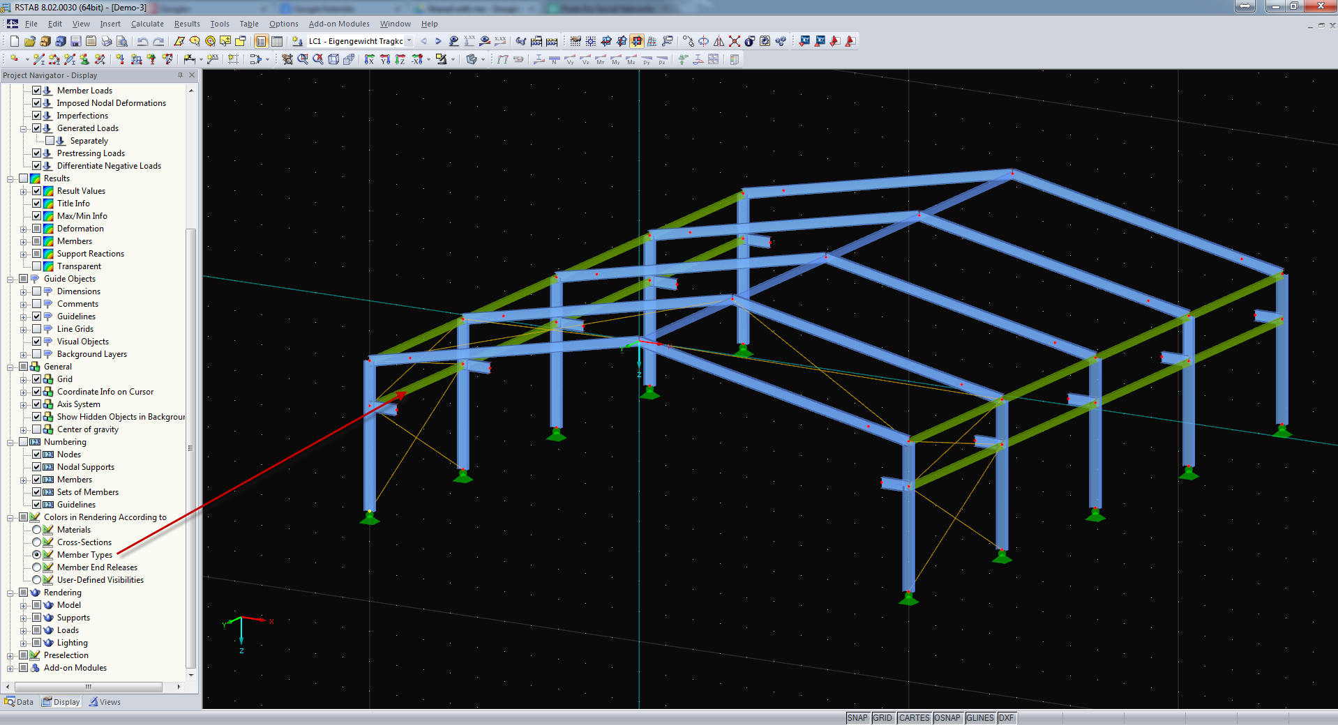 Uso de colores en el renderizado para tipos de barras