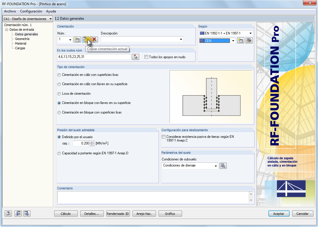 Función de copia en RF-/FOUNDATION Pro
