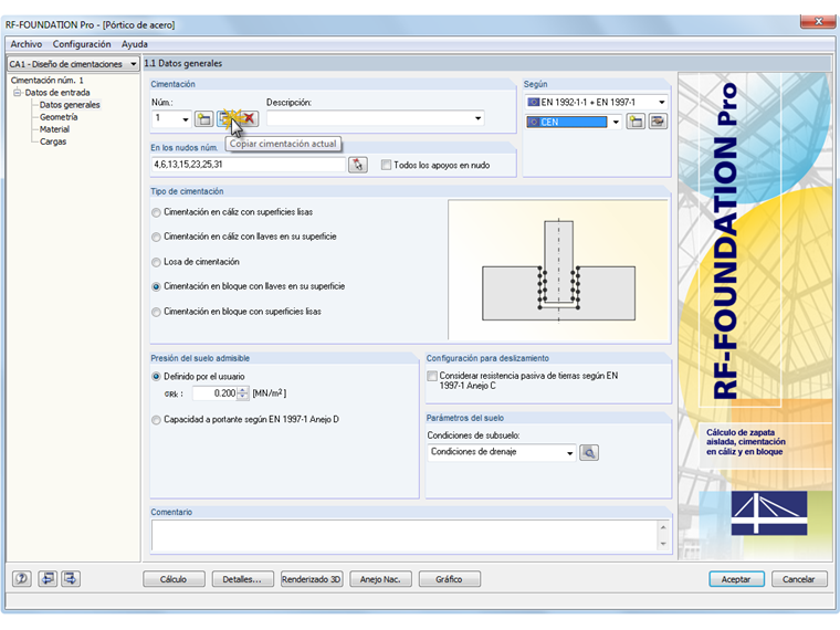 Función de copia en RF-/FOUNDATION Pro