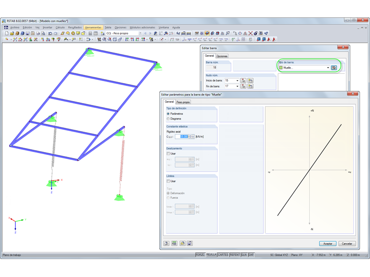 Tipo de barra "muelle"