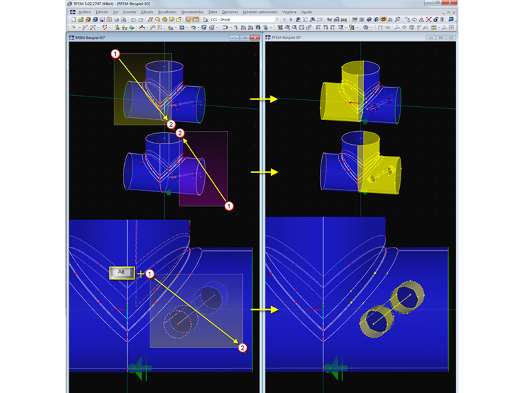 Selección de izquierda a derecha