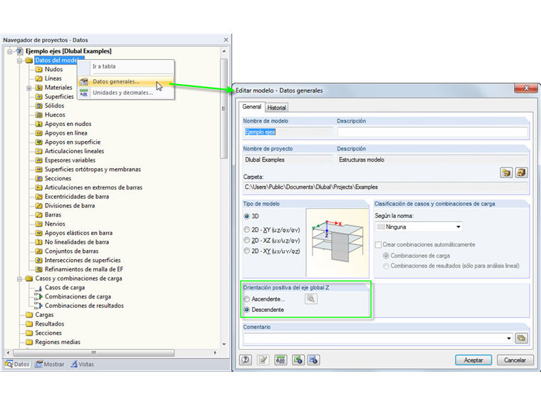 Cambio del sistema de coordenadas global posteriormente