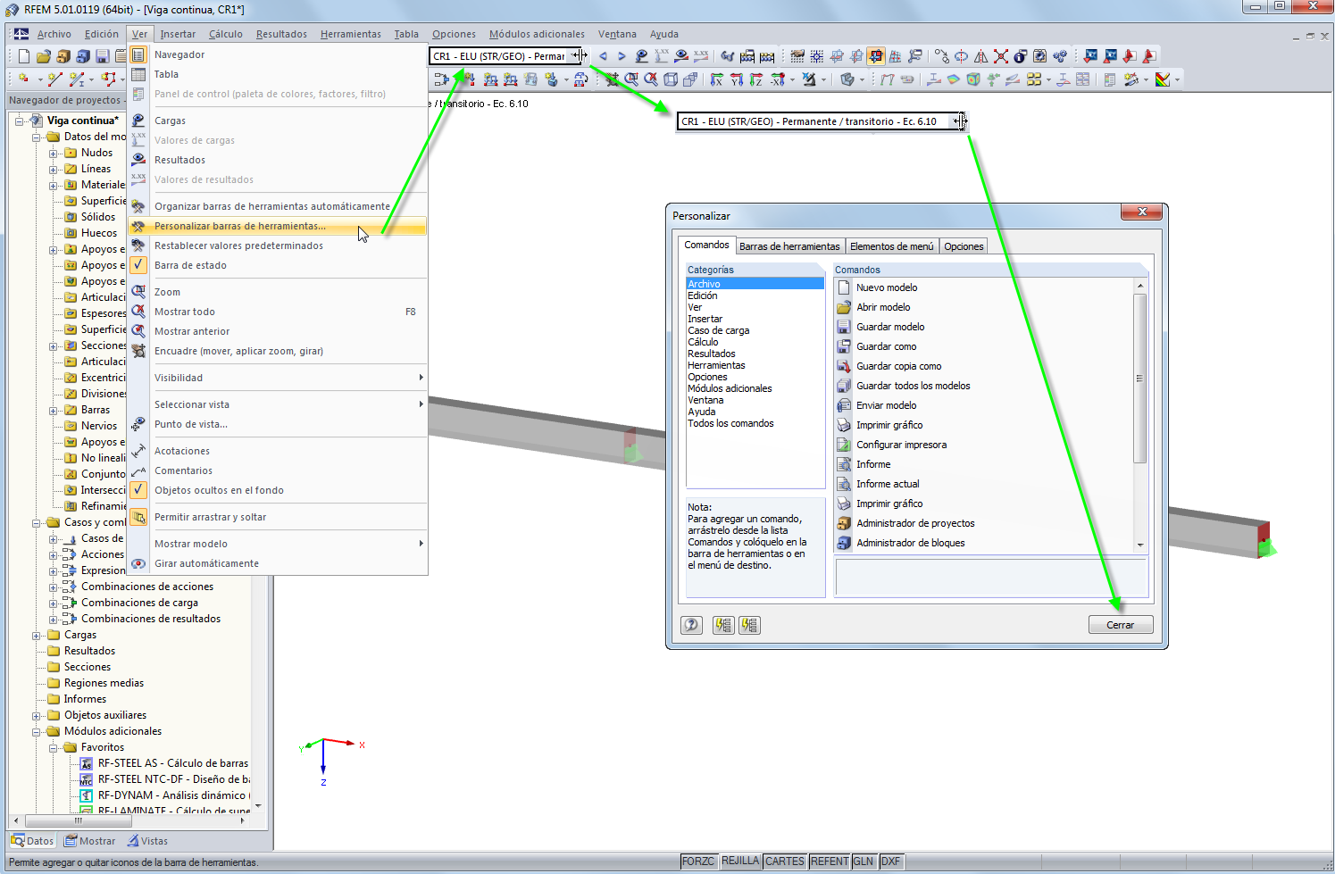 Mejora de la vista de la barra de herramientas
