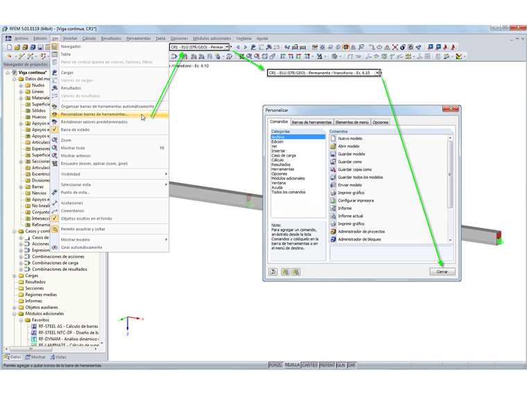 Mejora de la vista de la barra de herramientas