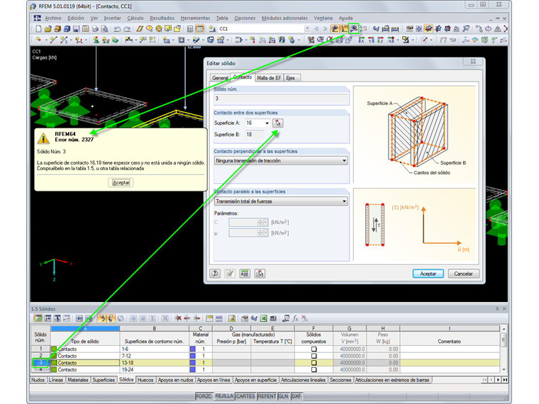 Conexión de tablas y cuadros de diálogo