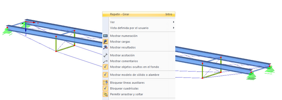 Repetición de la última función