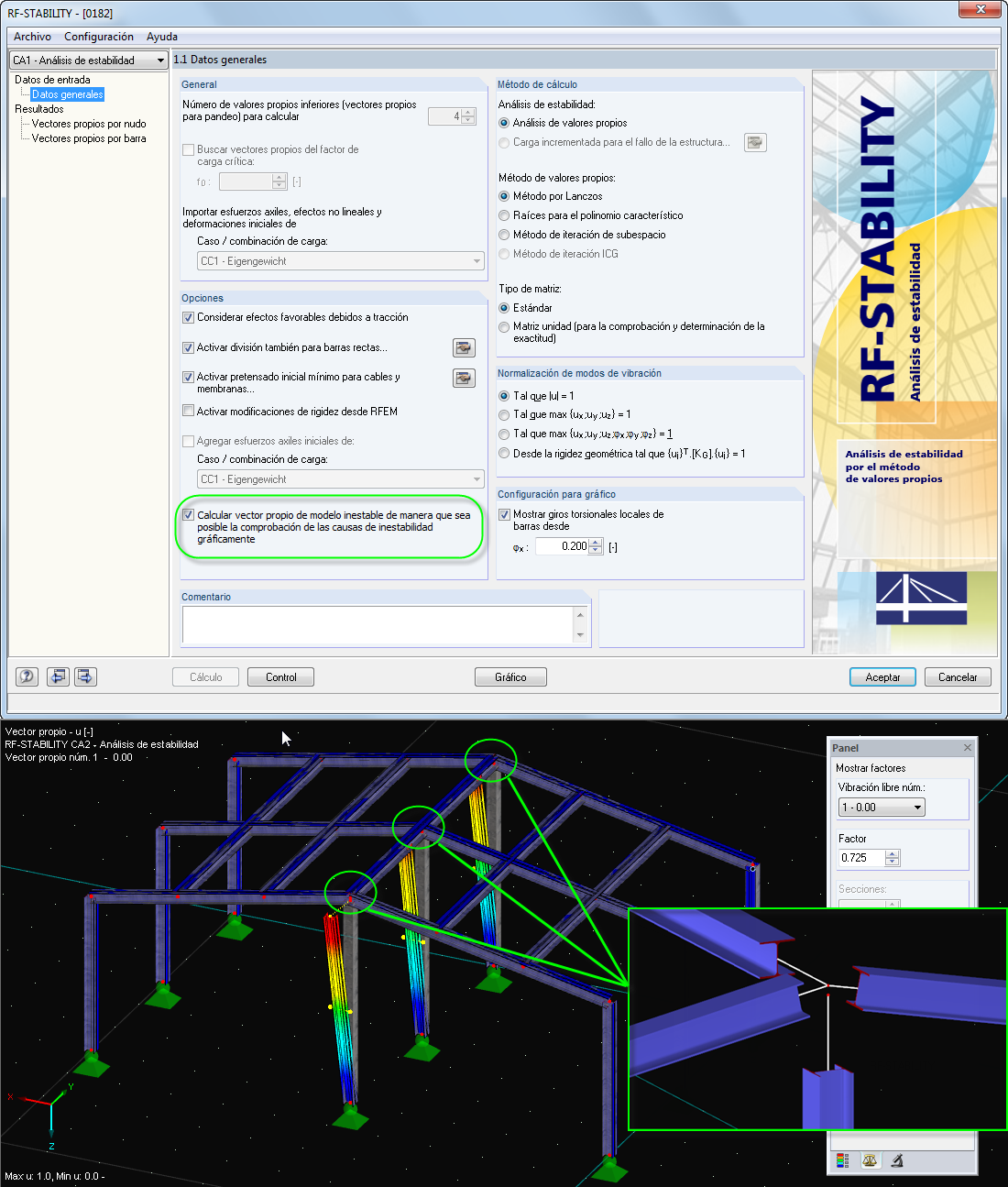 Búsqueda de inestabilidades en el sistema con    RF-STABILITY