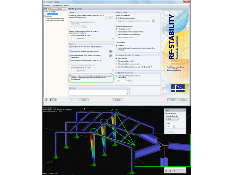 Búsqueda de inestabilidades en el sistema con    RF-STABILITY