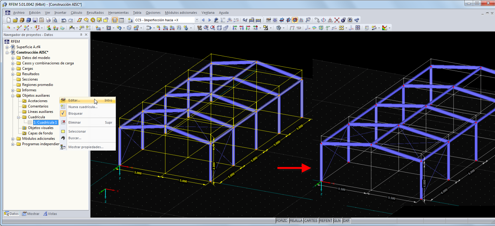 Hilfsobjekt "Linienraster"