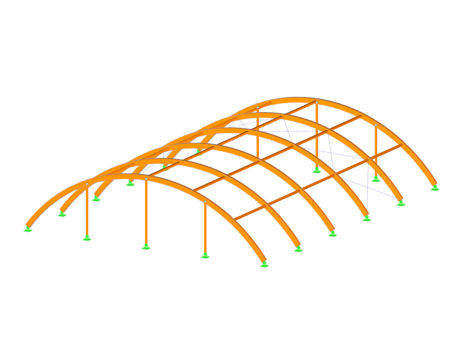 Estructura de arco de madera