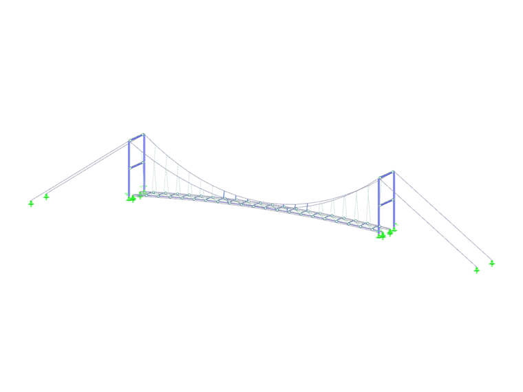 Nueva construcción del puente colgante en Sri Lanka