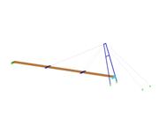 Puente atirantado "Walsersteg" sobre el río Loisach, Alemania