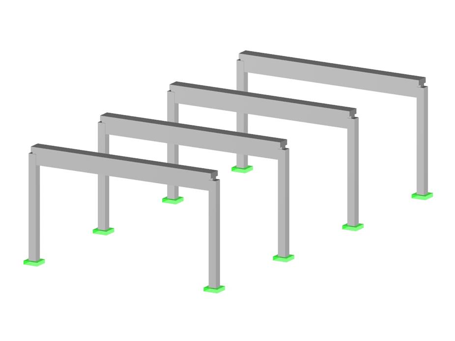 Estructura de pilares de hormigón