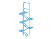 Estructura de escalera de exterior