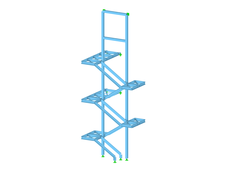 Estructura de escalera de exterior