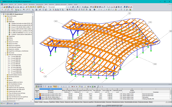 Modelo en 3D de la estructura de soporte de la estación de Crossrail Abbey Wood en RFEM (© enartec - engineering + architecture)