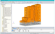 Modelo RFEM de edificio residencial