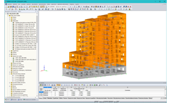 RFEM-Modell der Wohnanlage