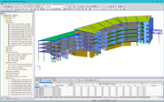 Modelo 3D del edificio A en RFEM (© DBC AS)