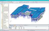 3D-Modell der Schule in RFEM (© DBC AS)