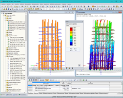3D-Modell des Aussichtsturmes und Verformungsfigur in RFEM (© Harrer Ingenieure)