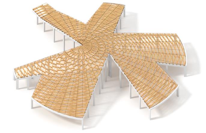 Modelo de la cubierta (© Bollinger + Grohmann)