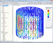 Modelo en 3D con deformaciones en RFEM (©Knapp)