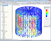 Modelo en 3D con deformaciones en RFEM (©Knapp)