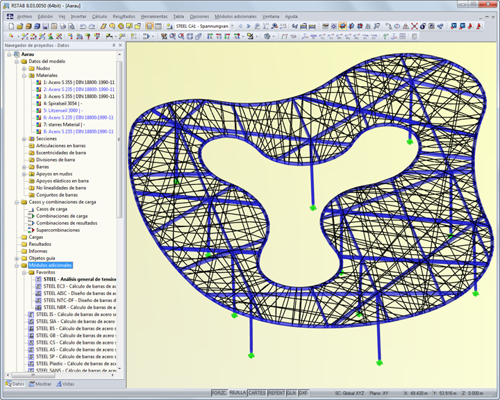 3D-Modell des Bushofes in RSTAB (© formTL)