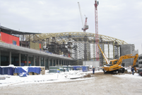 La terminal 3 del aeropuerto internacional de Sheremetyevo en construcción (© Bollinger+Grohmann)