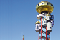 Torre Kuchlbauer en el mundo de la cerveza de Kuchllbauer (© Helmlechner)