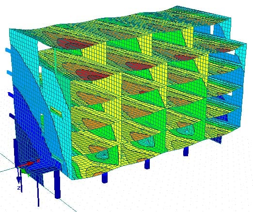 Edificio de hormigón armado completo de múltiples pisos