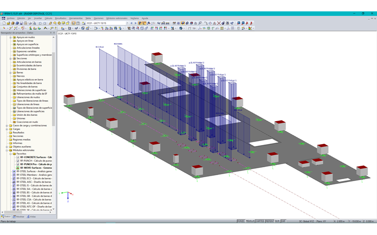 Auf Bodenplatte angesetzte Wanderlasten in RFEM
