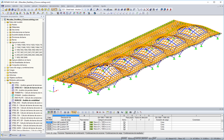 Estructura de cubierta de madera